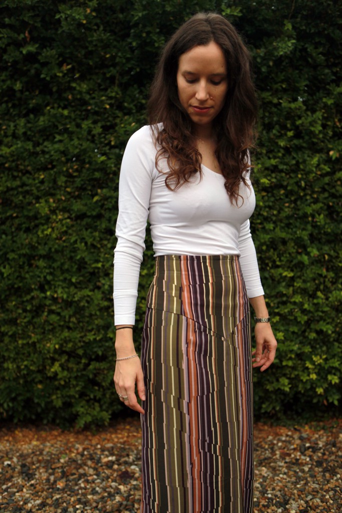 Handmade-long-stripey-skirt-front-close-up
