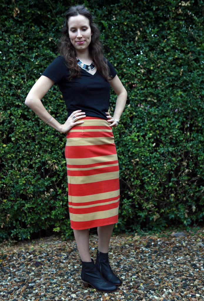 Handmade-skirt-stripey-front